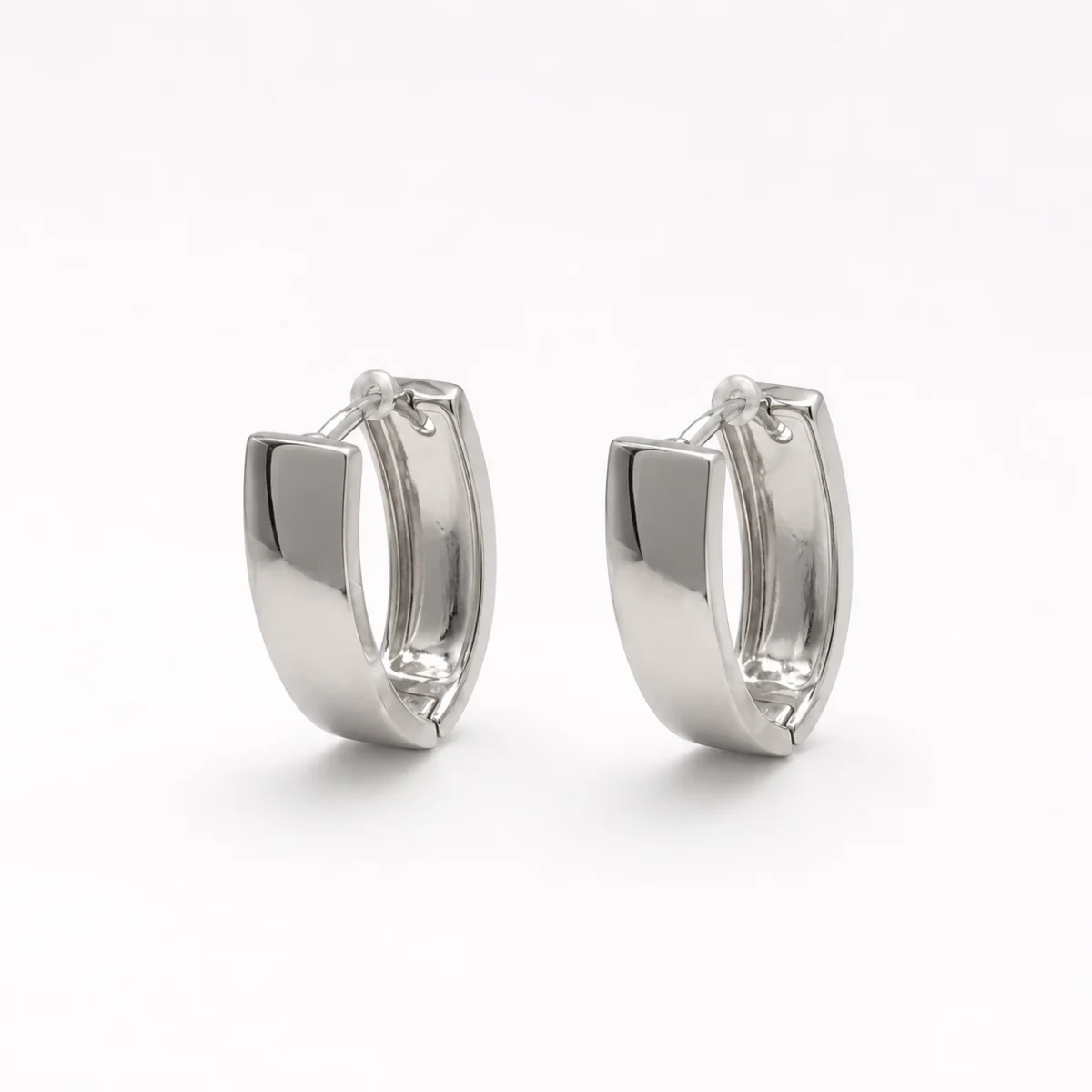 Premium Seri | Geometrik Form Silver Halka Küpe