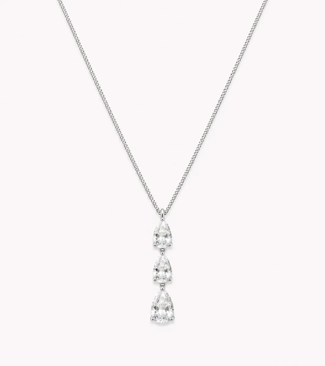 Premium Seri | Zirkon Taşlı Silver Kolye